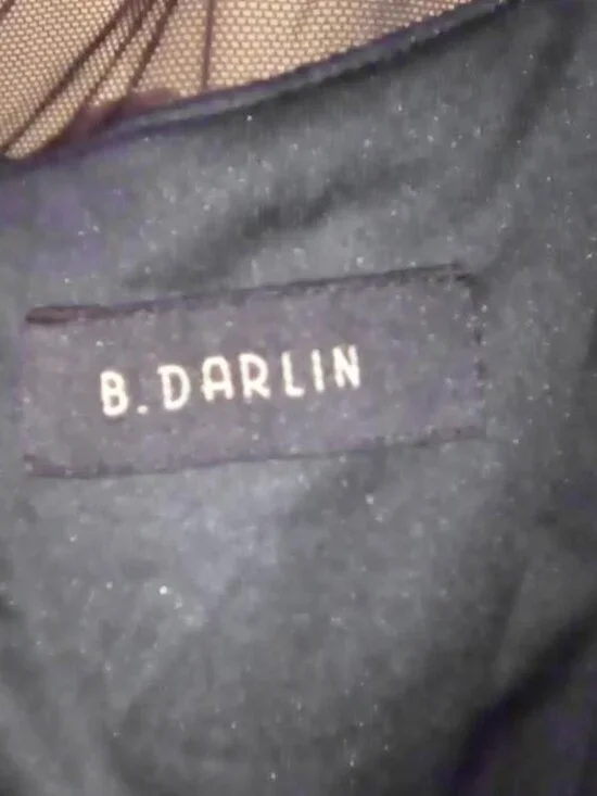 Navy Blue and White Floral Dress - Picture 3 of 3